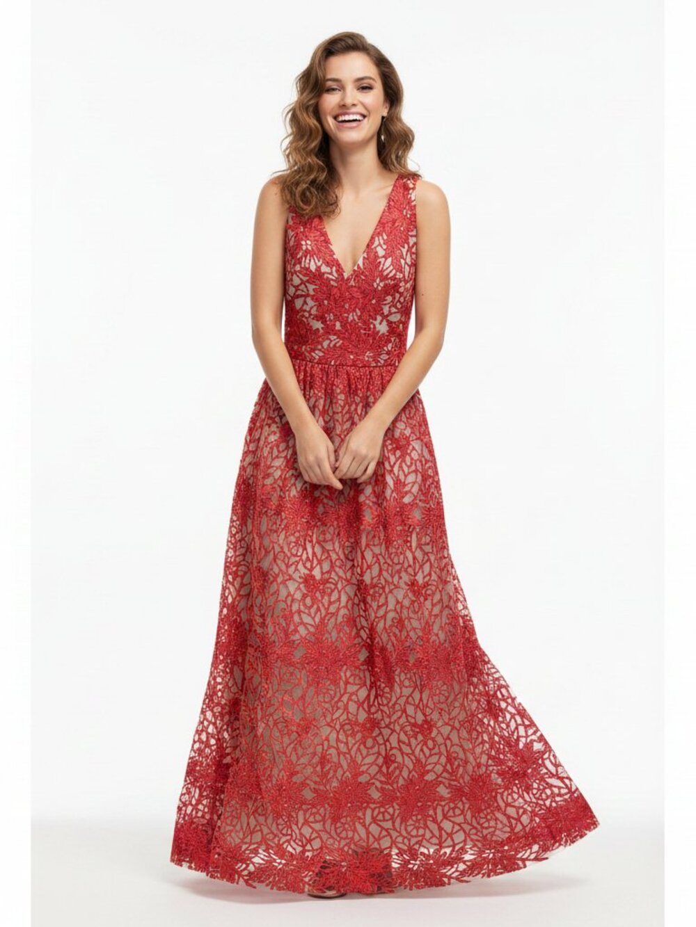 David Meister red and white embroidered dress, size 6, NEW WITH TAGS!